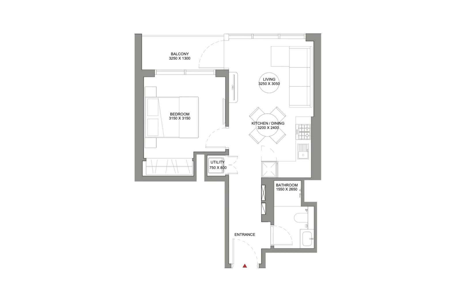 Floor plan for Type C