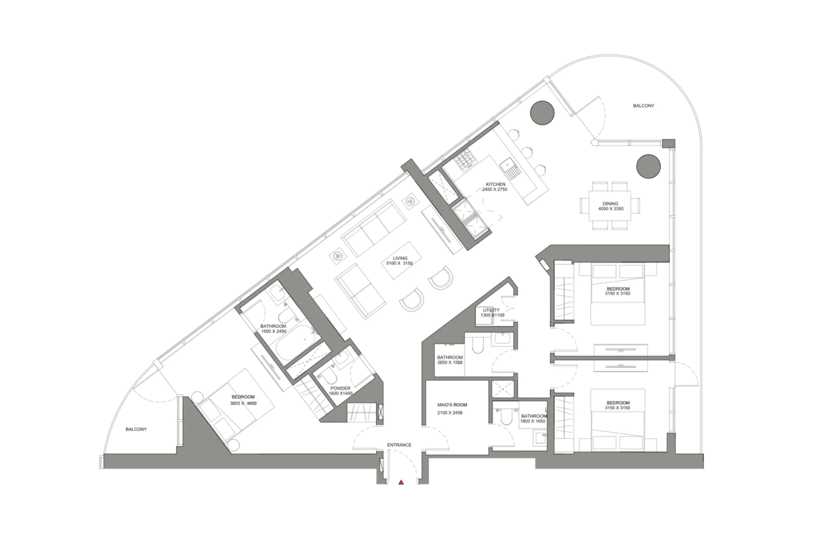Floor plan for Type A