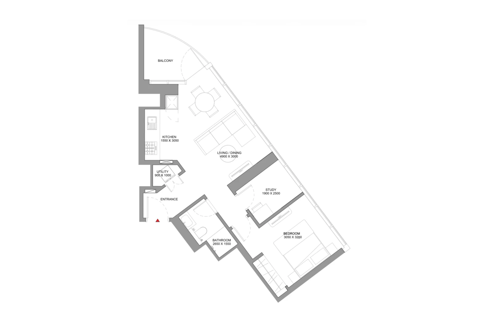 Floor plan for Type A1