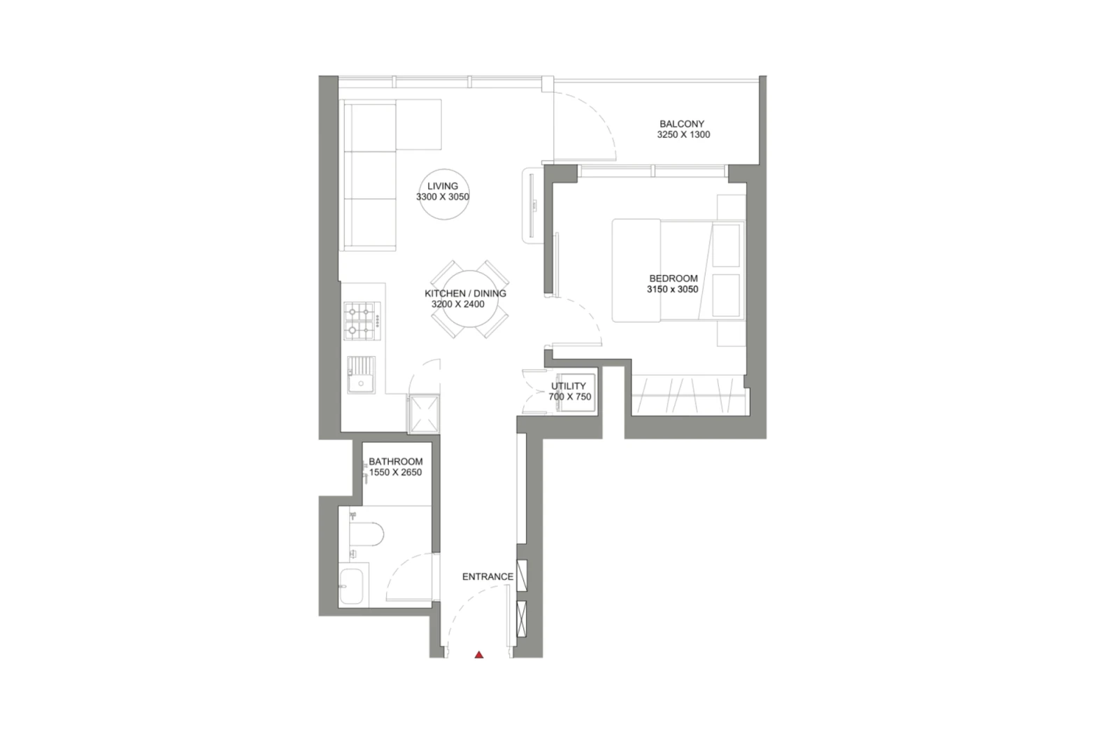 Floor plan for Type B