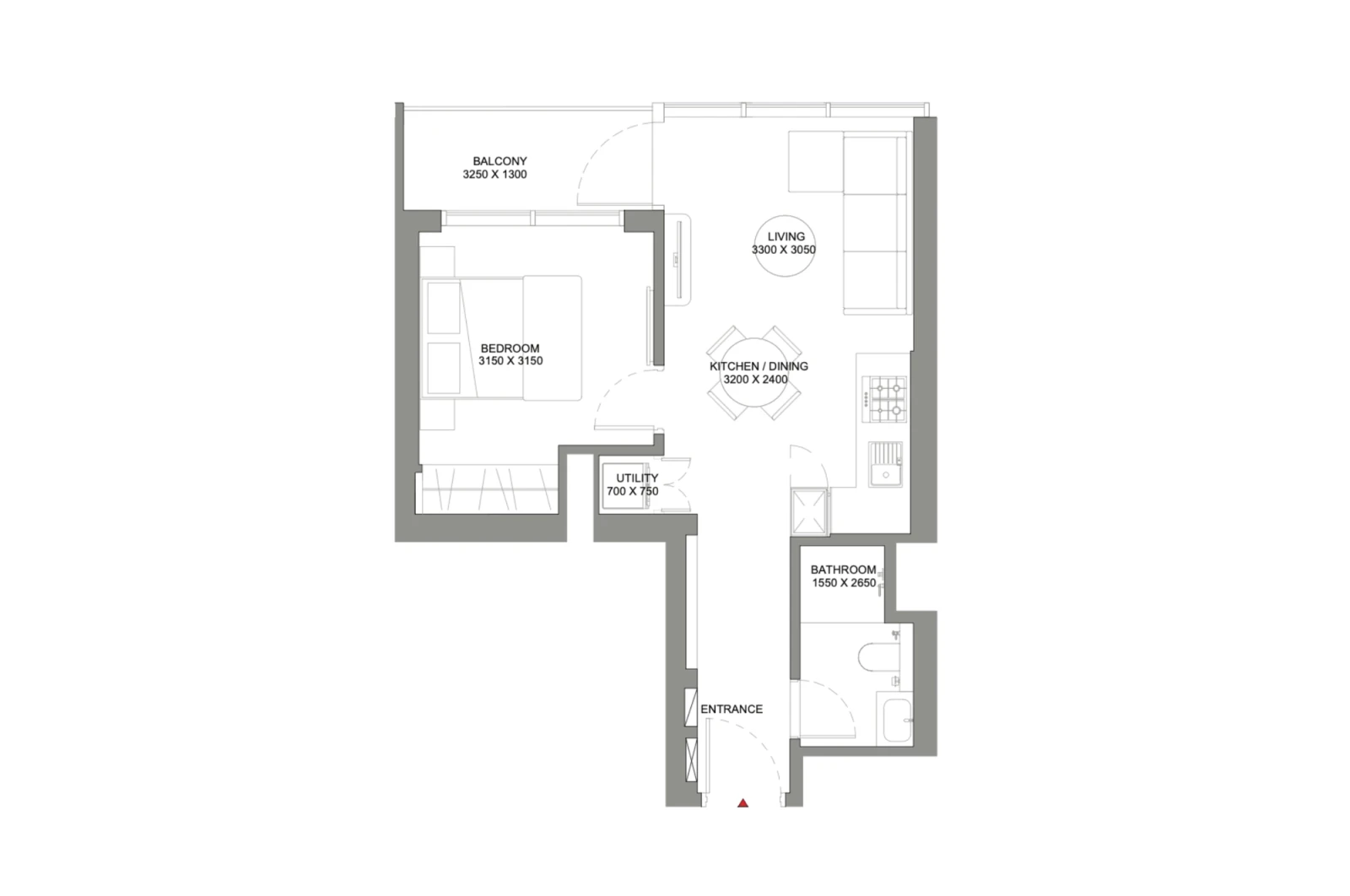 Floor plan for Type B