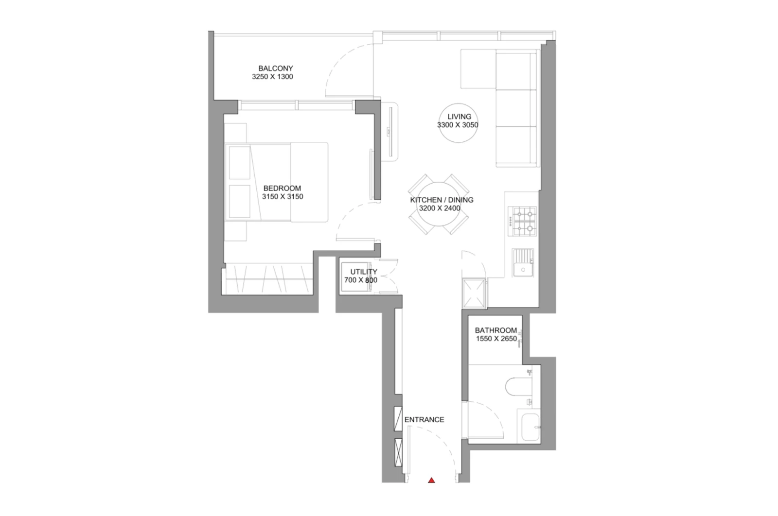 Floor plan for Type B