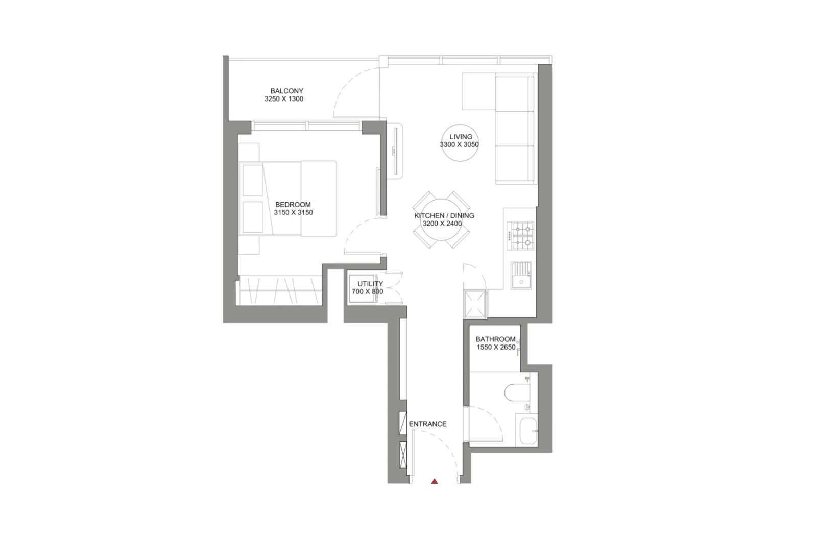 Floor plan for Type B