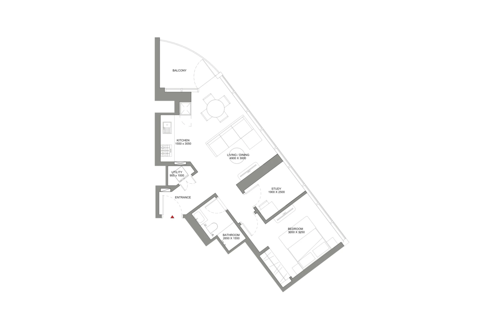 Floor plan for Type A1