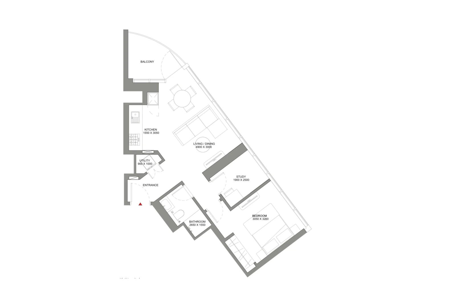 Floor plan for Type A1