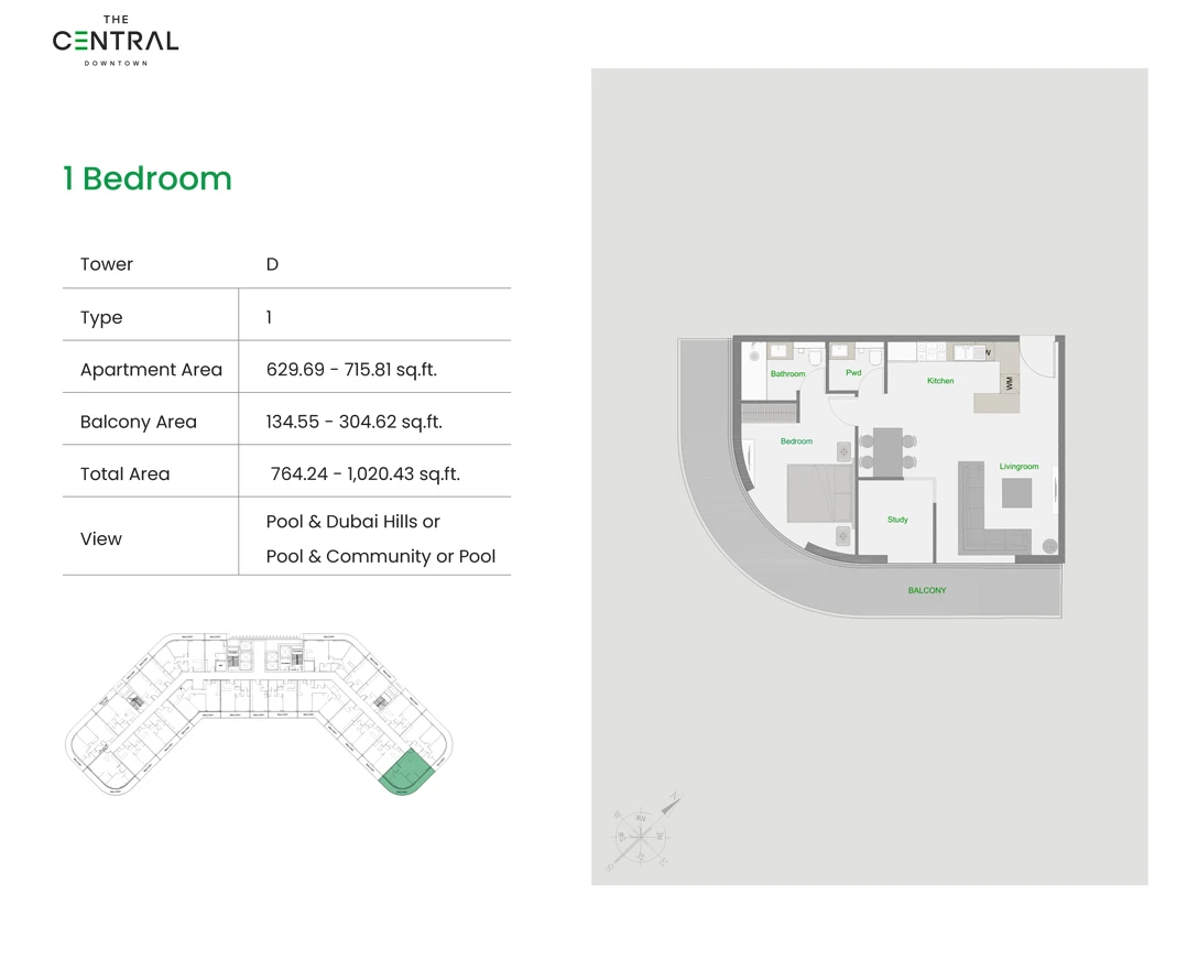 Floor plan for Type 1
