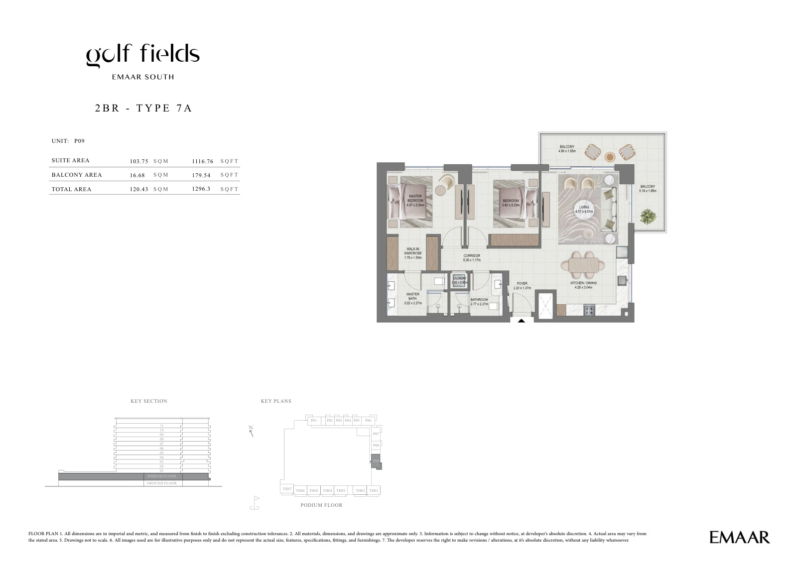 Floor plan for 2 BR – Type 7A