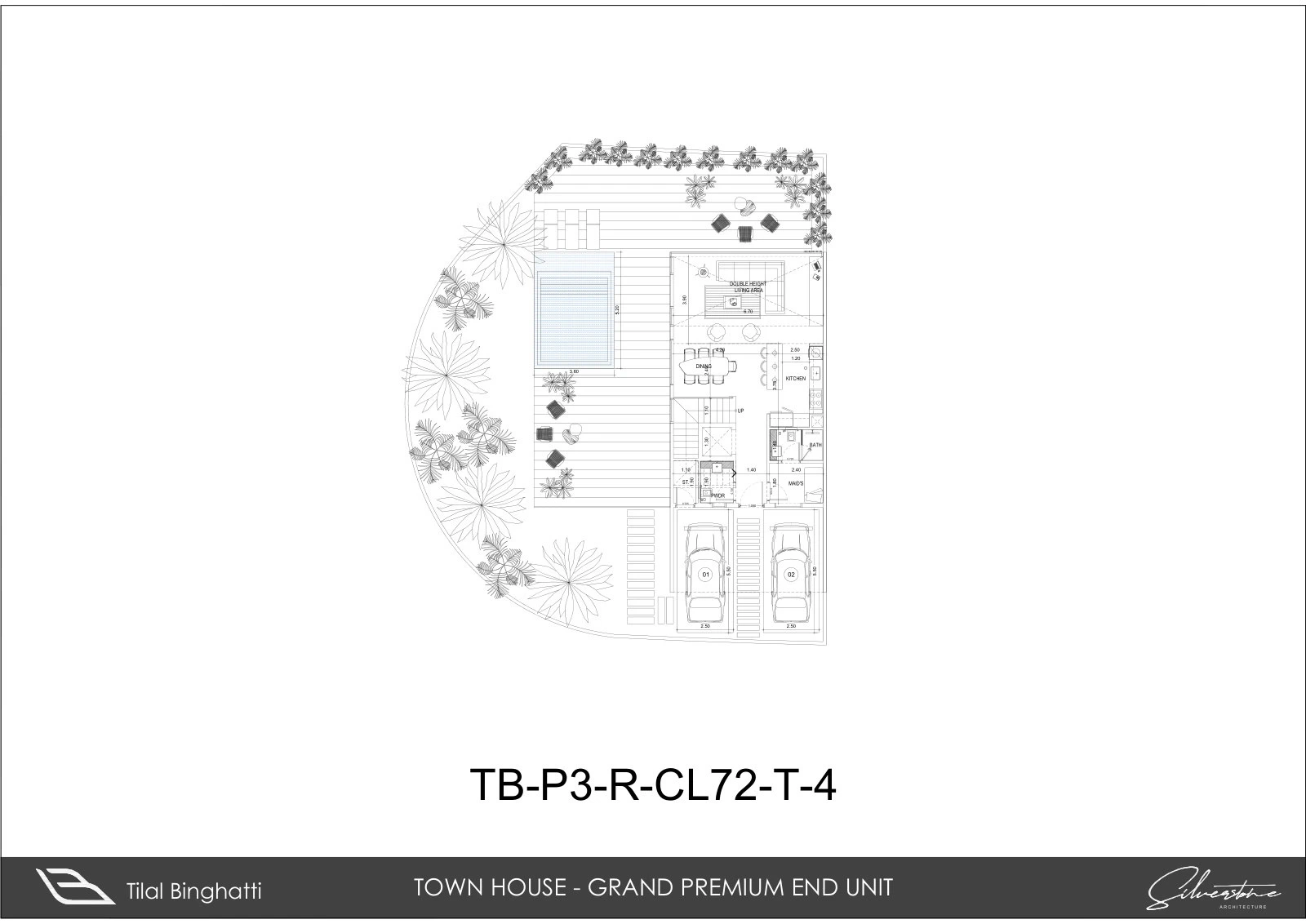 Floor plan for 5 Bed Townhouse – Grand Premium End Unit (CL72-T-4)