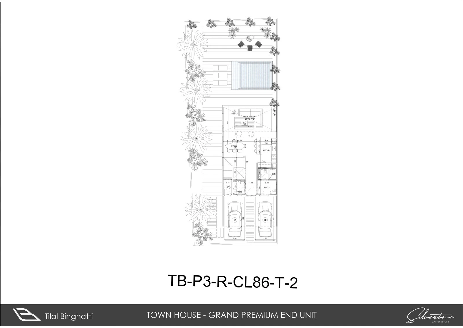 Floor plan for 5 Bed Townhouse – Grand Premium End Unit (CL86-T-2)