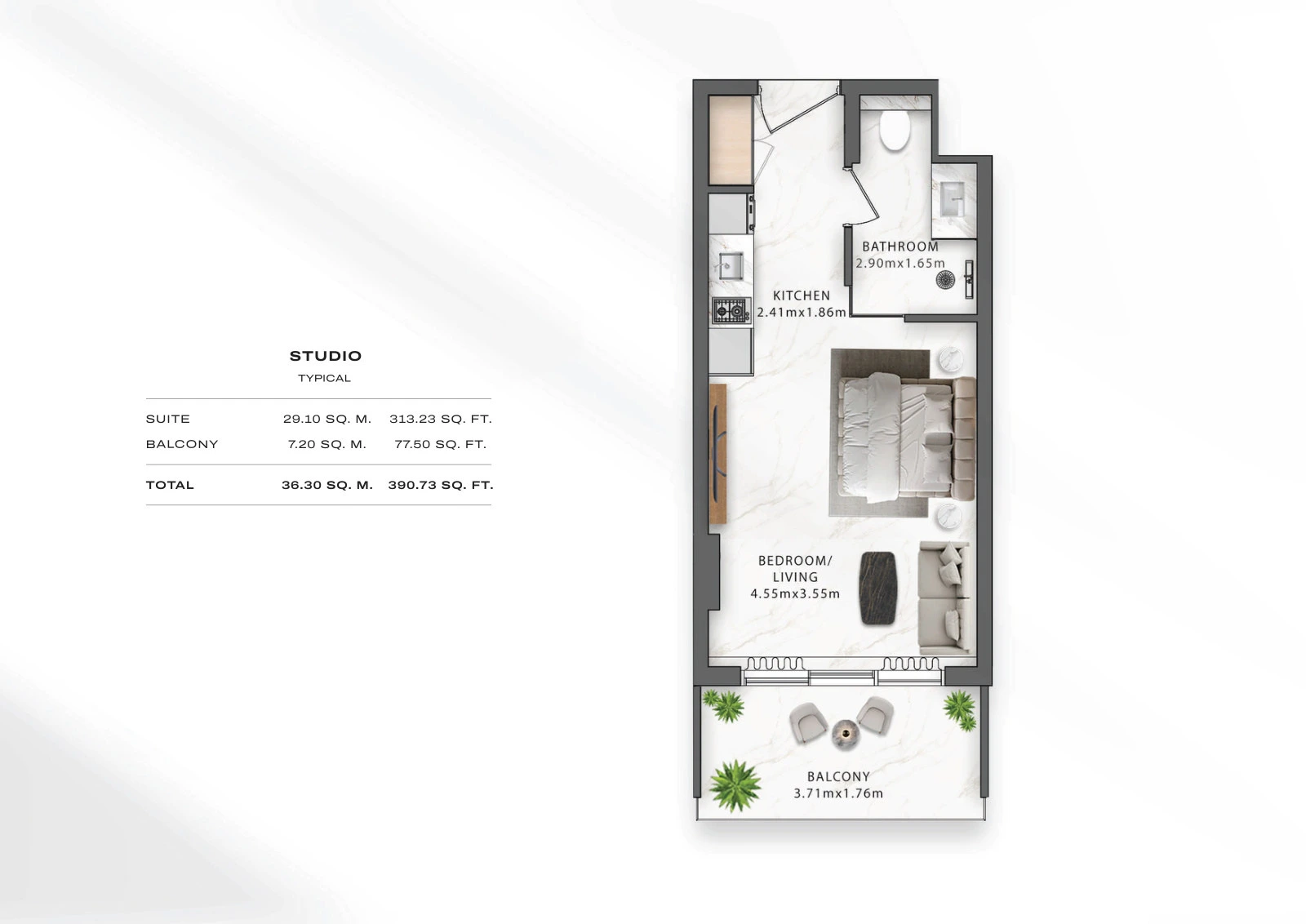 Floor plan for Studio