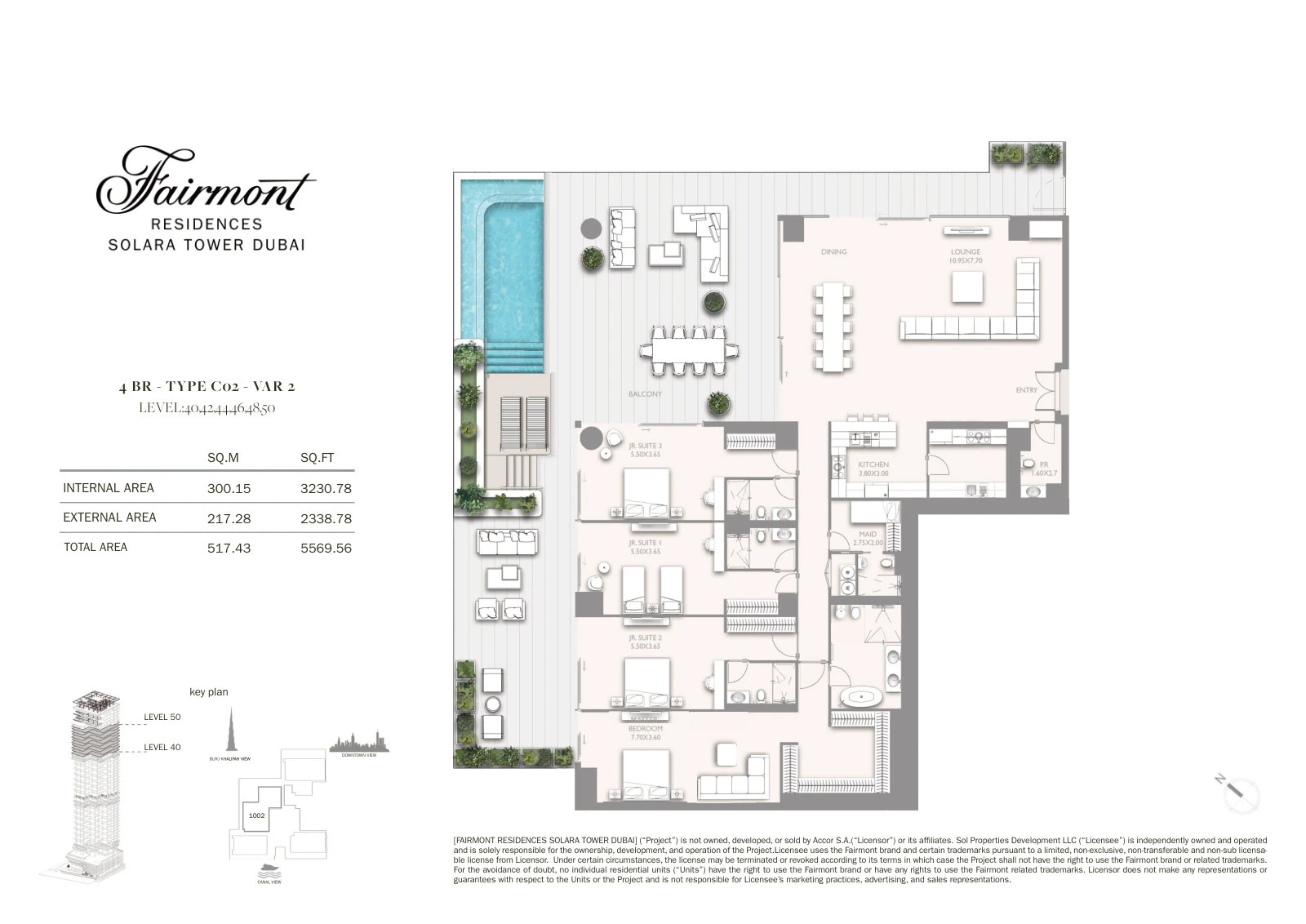 Floor plan for 4 Bedroom