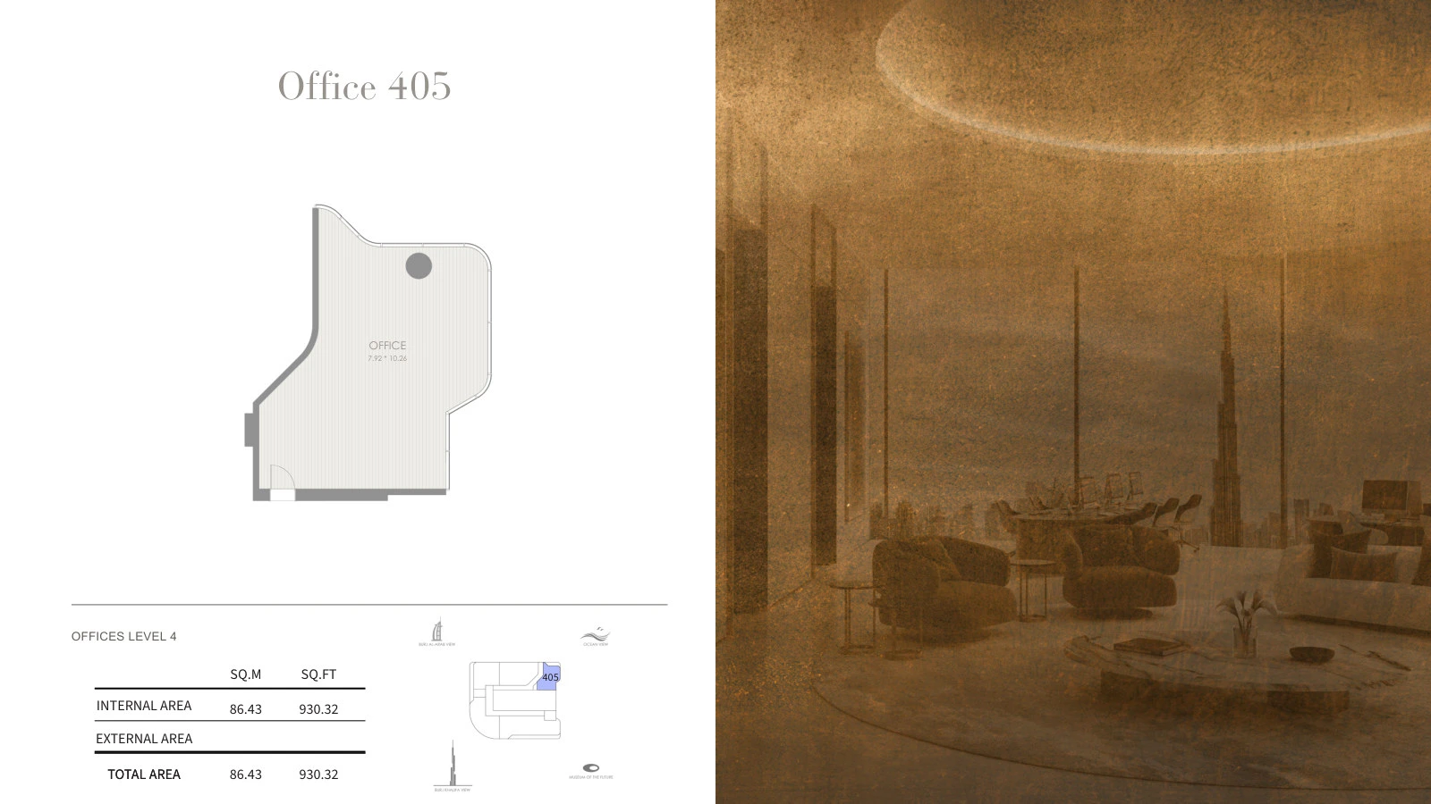 Floor plan for Office – Level 4 (405)