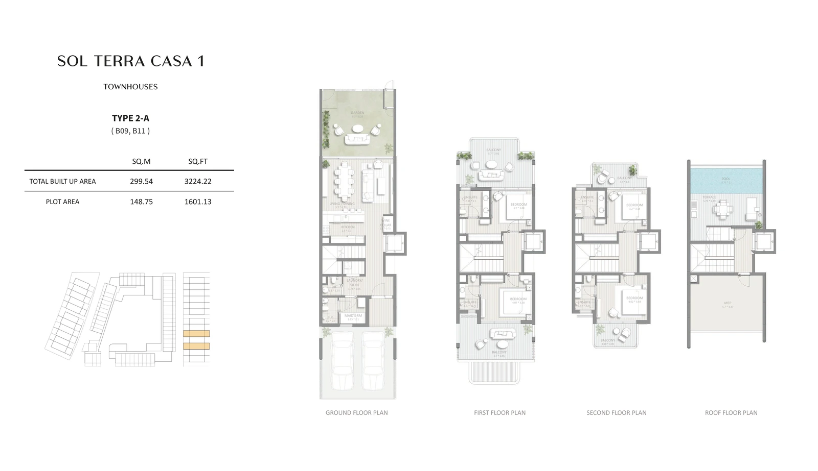 Floor plan for 4 Bedroom Townhouse - Type 2-A (B09, B11)