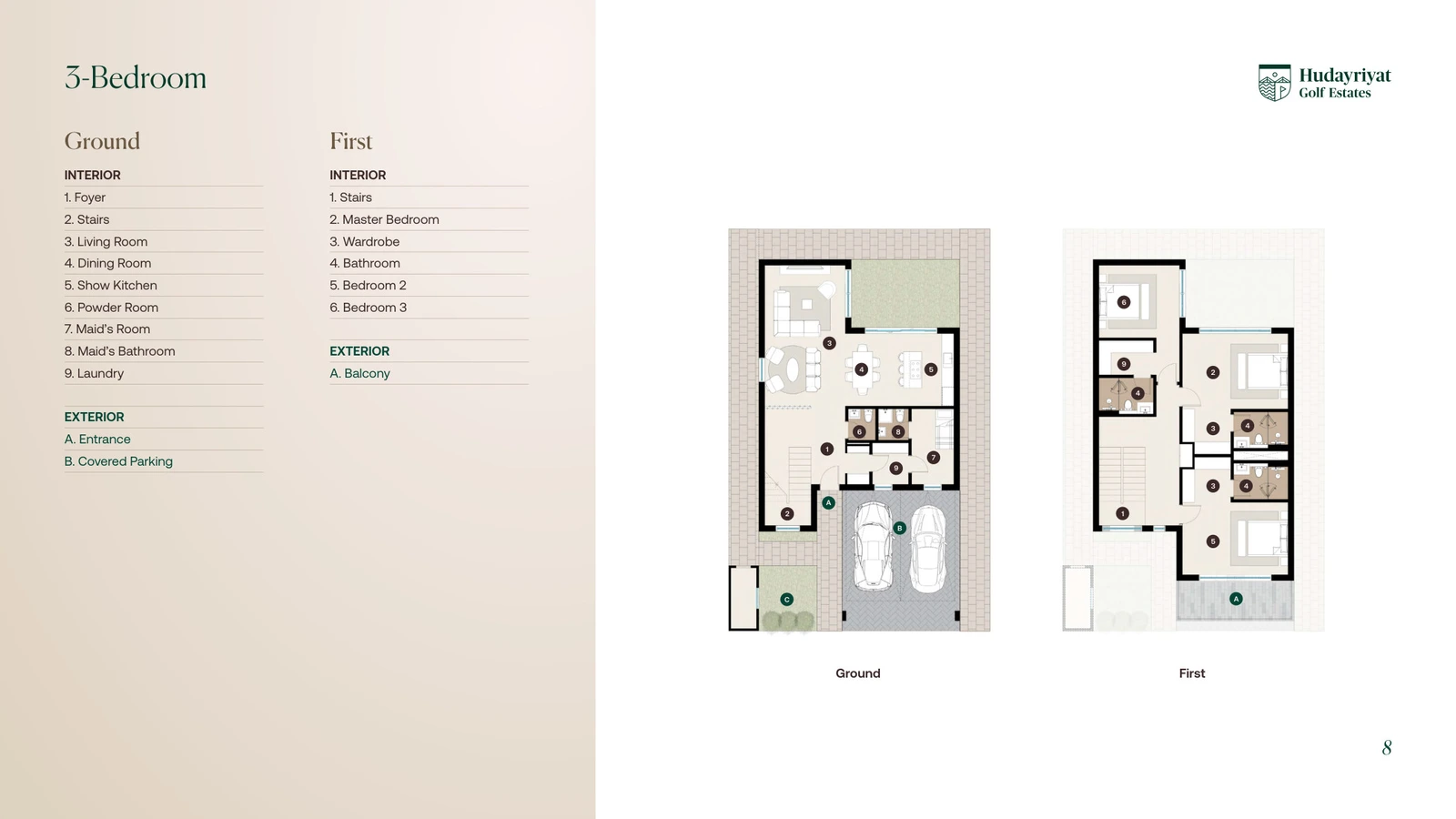 Floor plan for Par 3 Villa