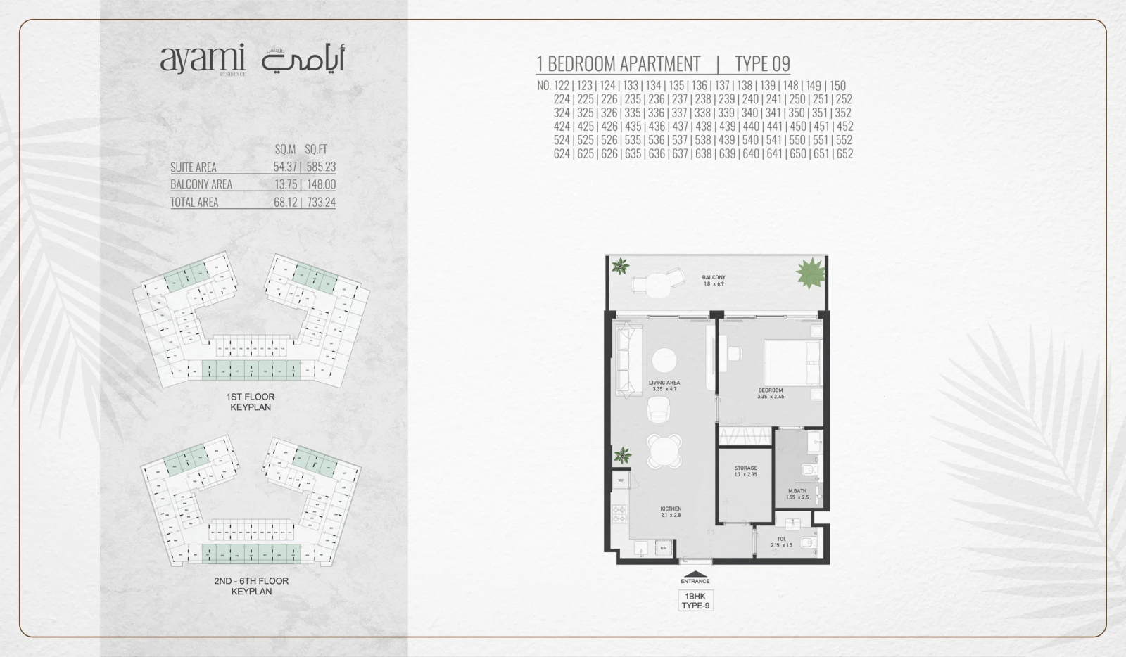 Floor plan for 1 Bedroom - Type 09
