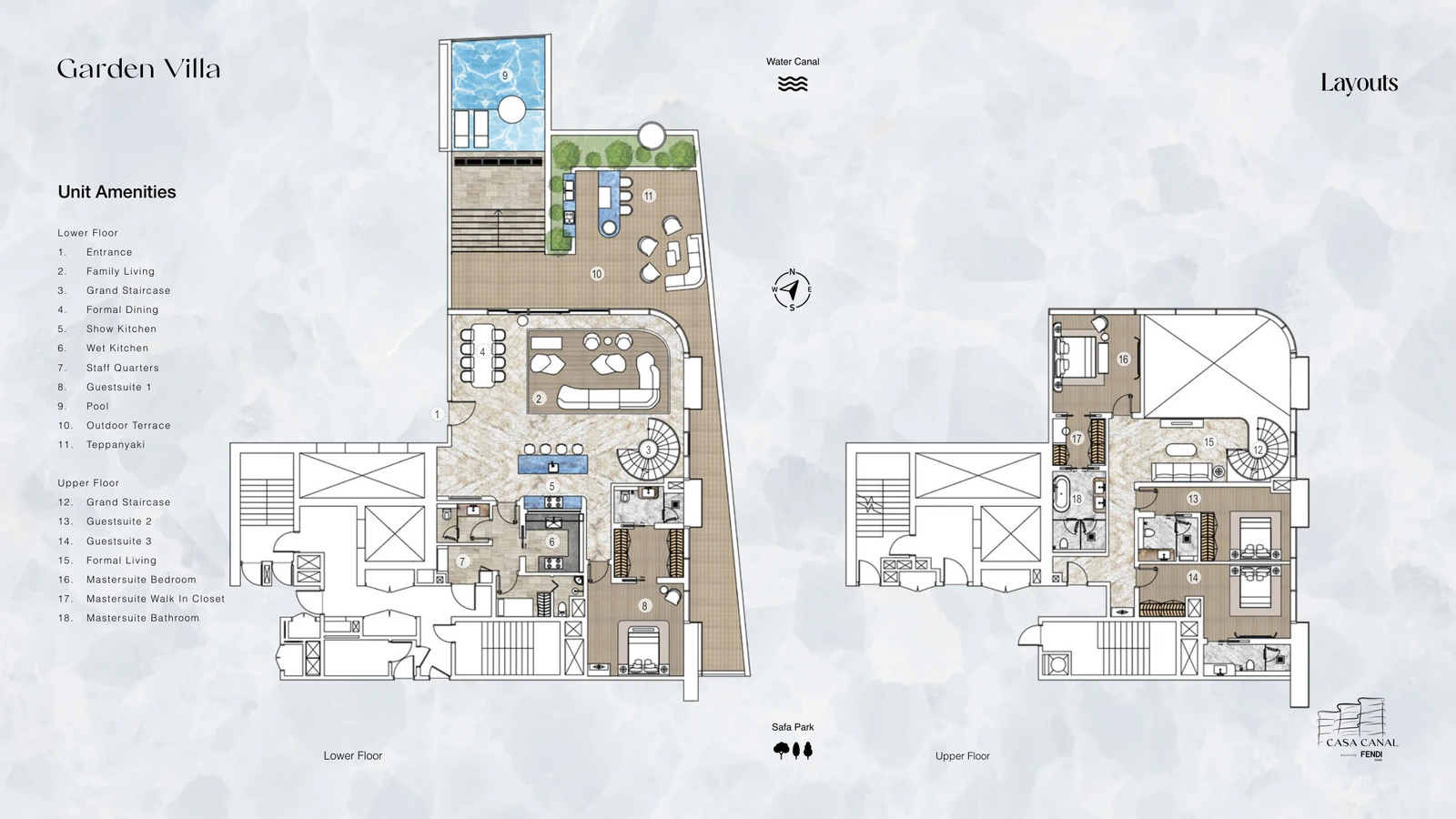 Floor plan for Garden Villa (4 Bedroom)