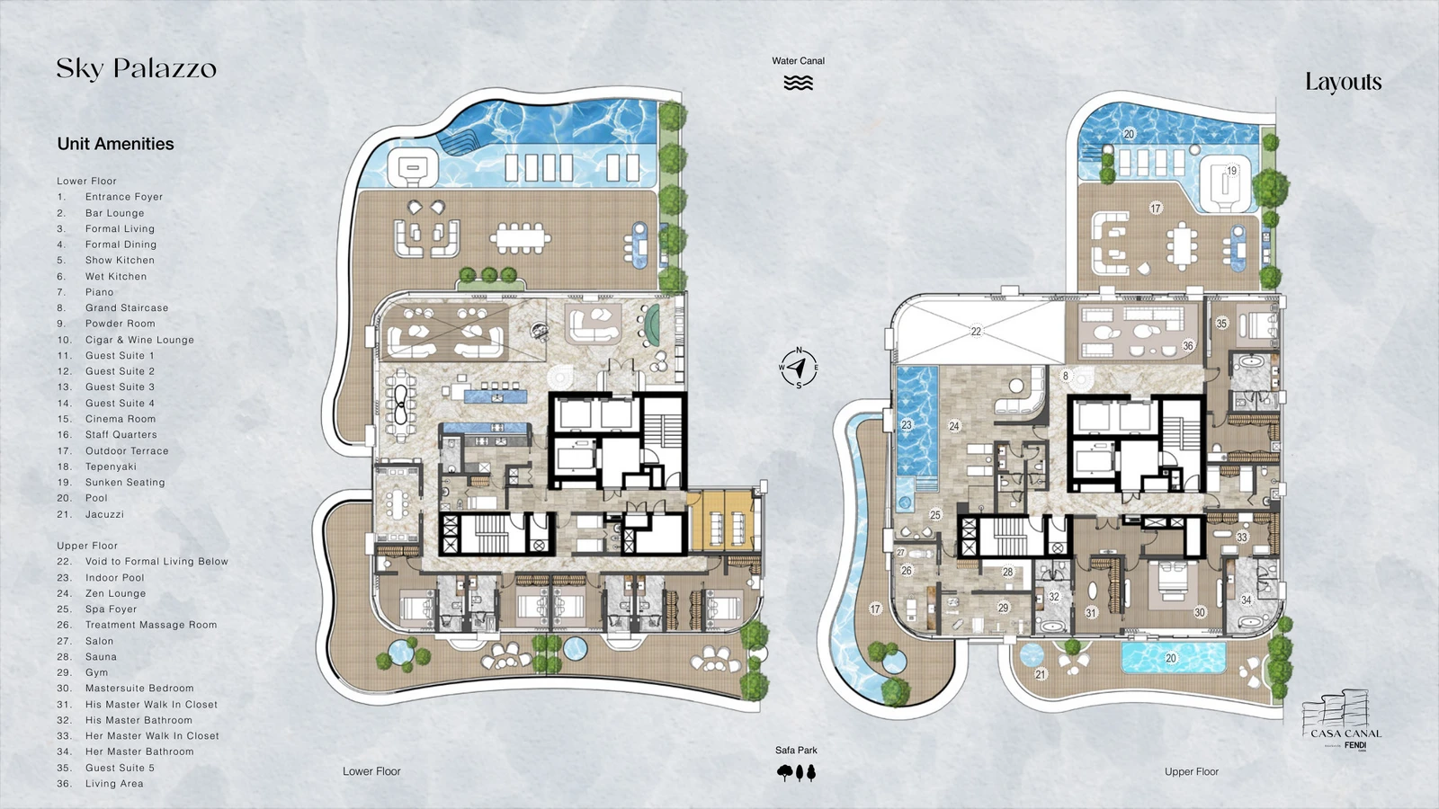 Floor plan for Sky Palazzo (6 Bedroom)