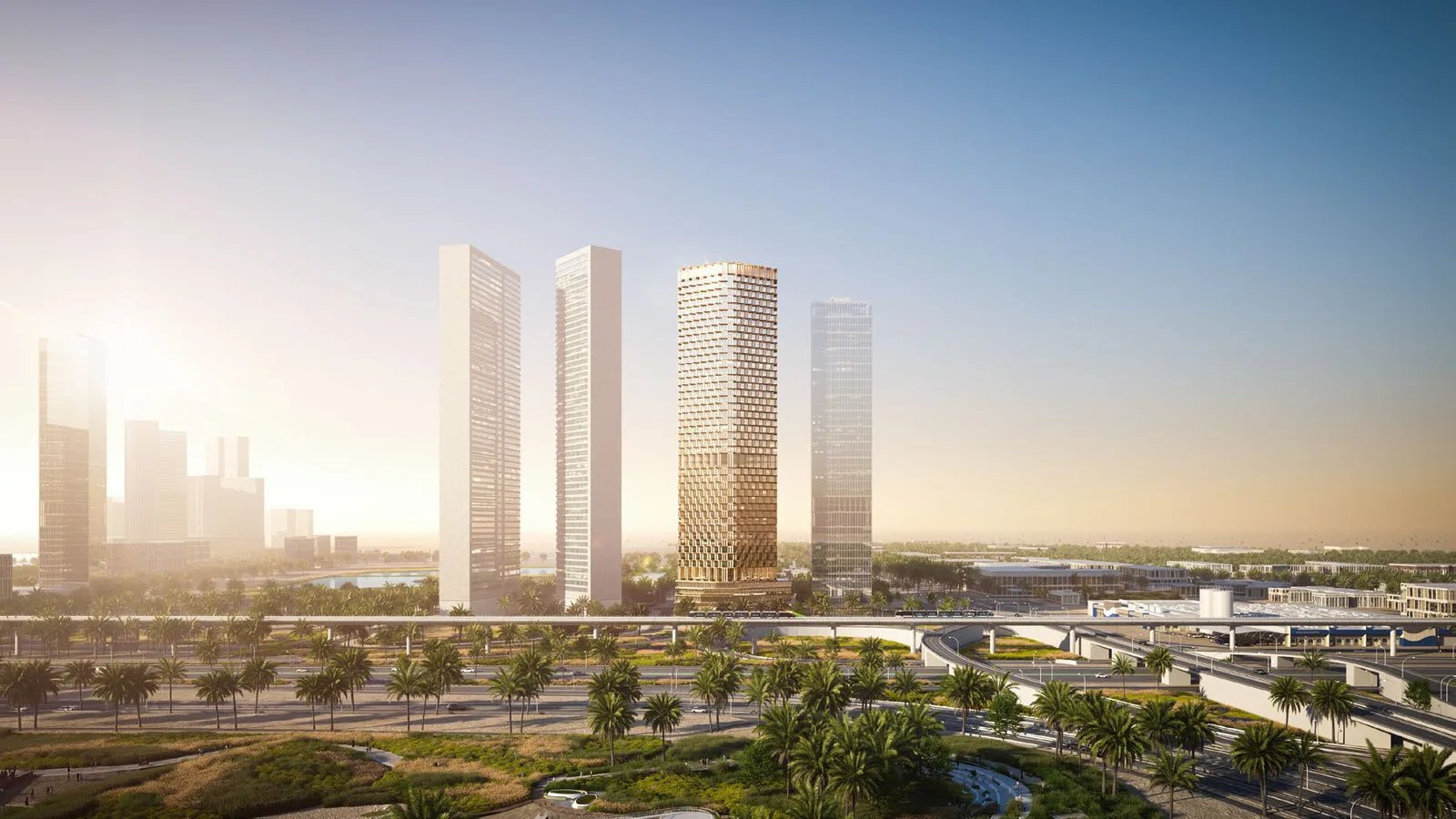 One B Tower by wasl rising in the Sheikh Zayed Road skyline