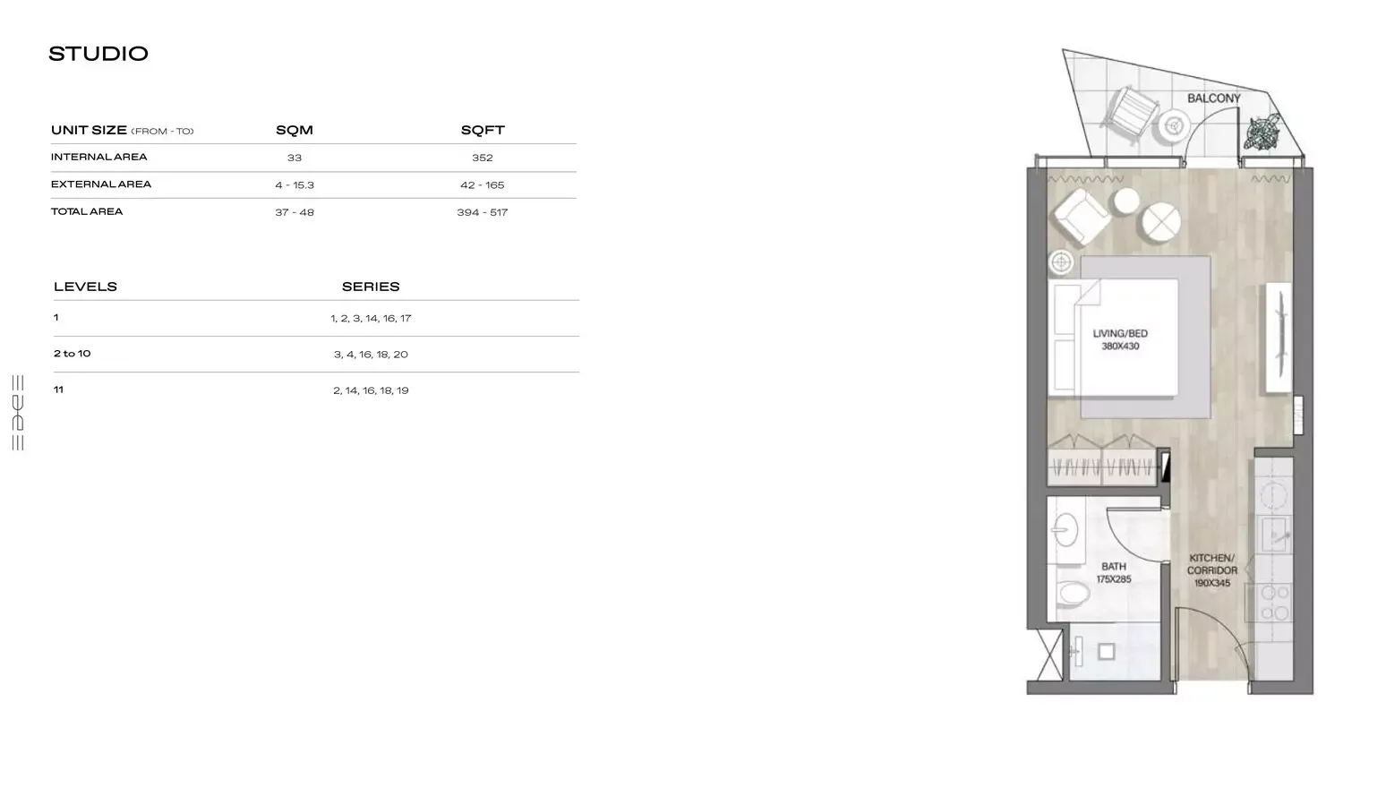 Floor plan for Type 1