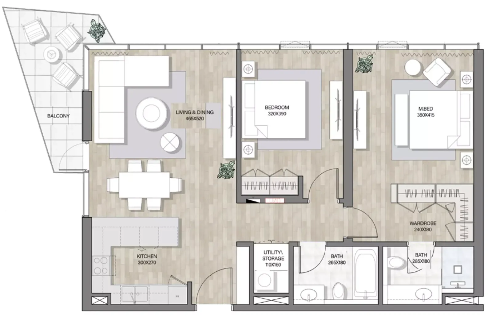 Floor plan for Type 3