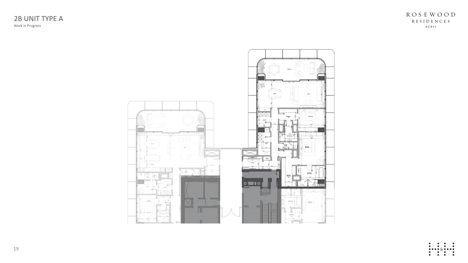 Floor plan for 2 Bedroom - Type A