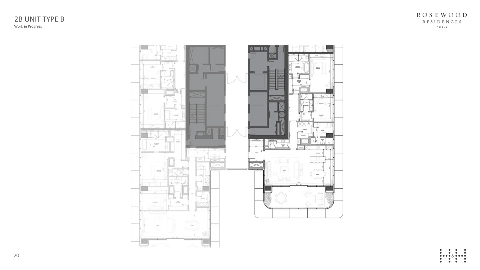 Floor plan for 2 Bedroom - Type B