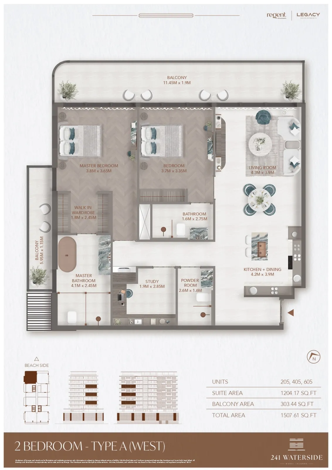 Floor plan for Type A-W