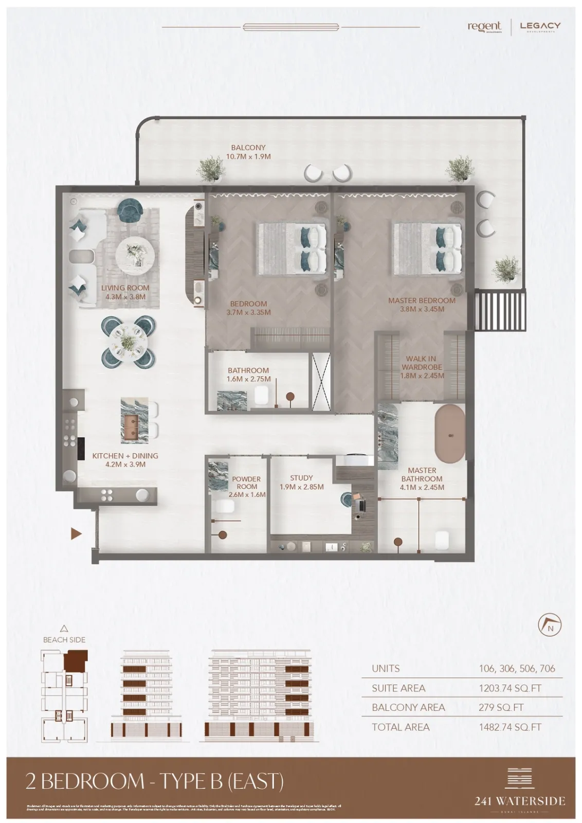Floor plan for Type B-E