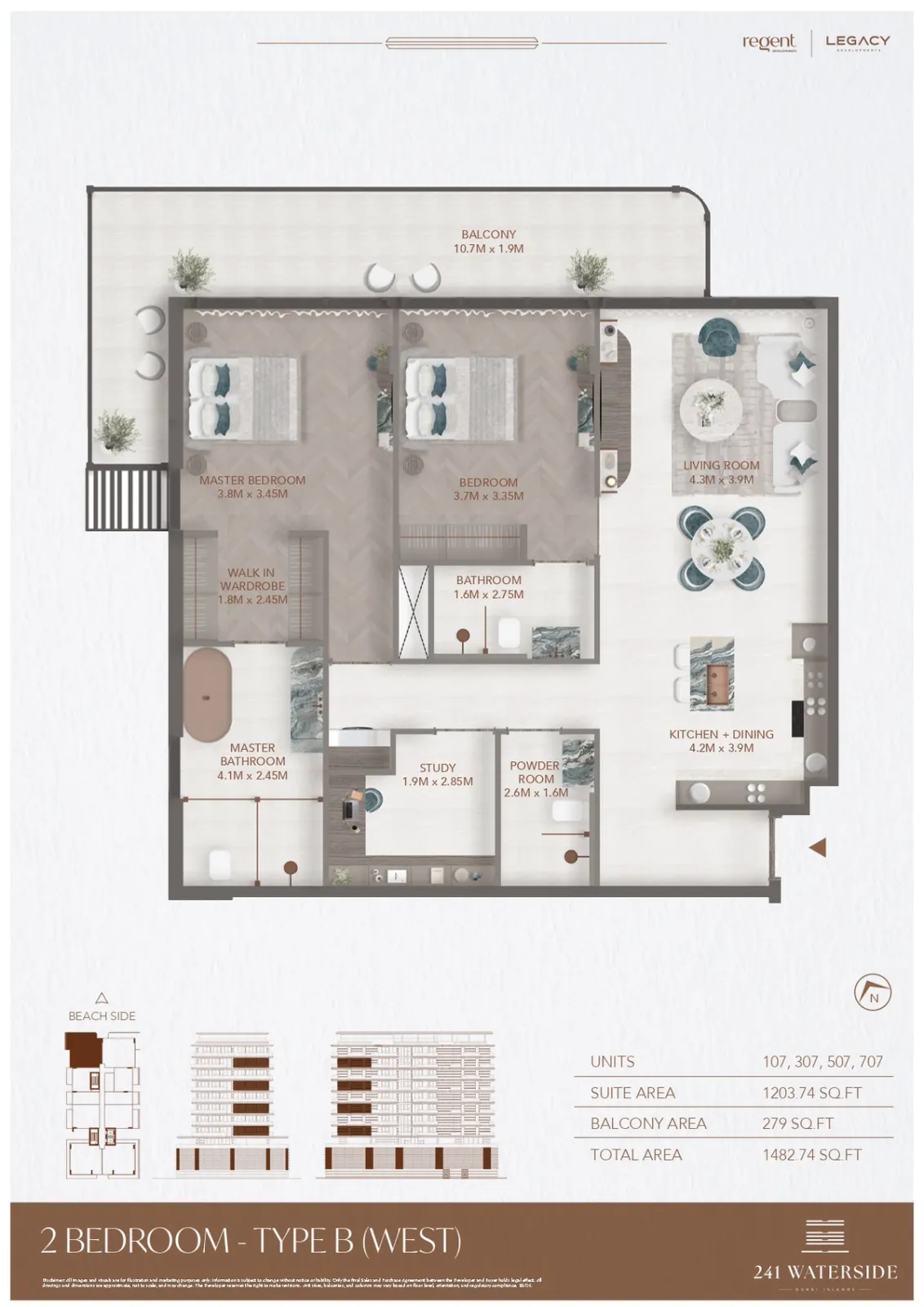 Floor plan for Type B-W