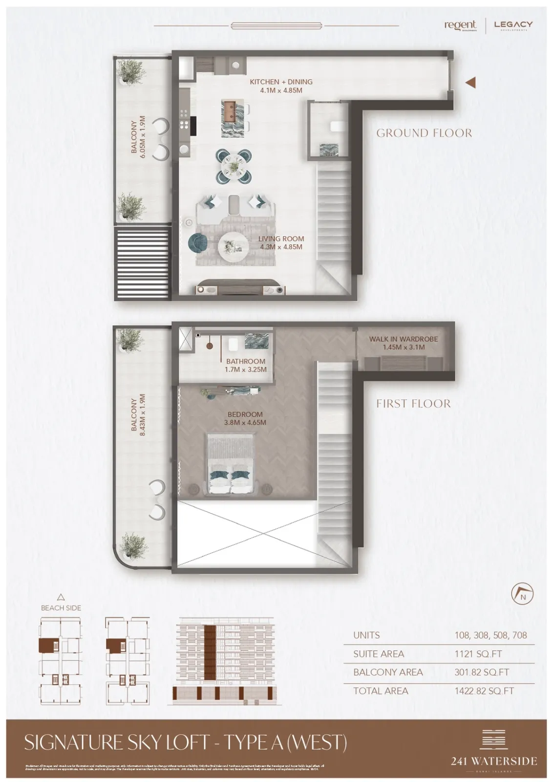 Floor plan for Type A-W