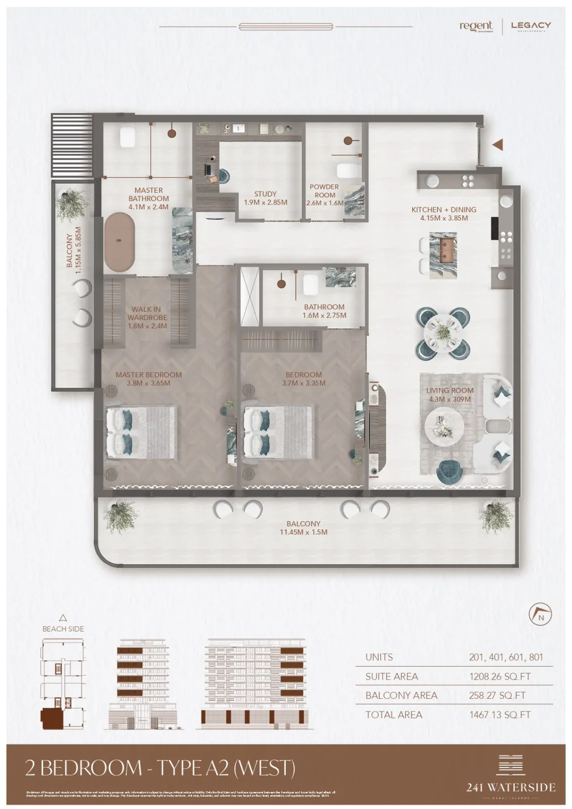 Floor plan for Type A2-W