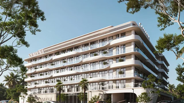 Daytime exterior rendering of Samana Hills South 3.