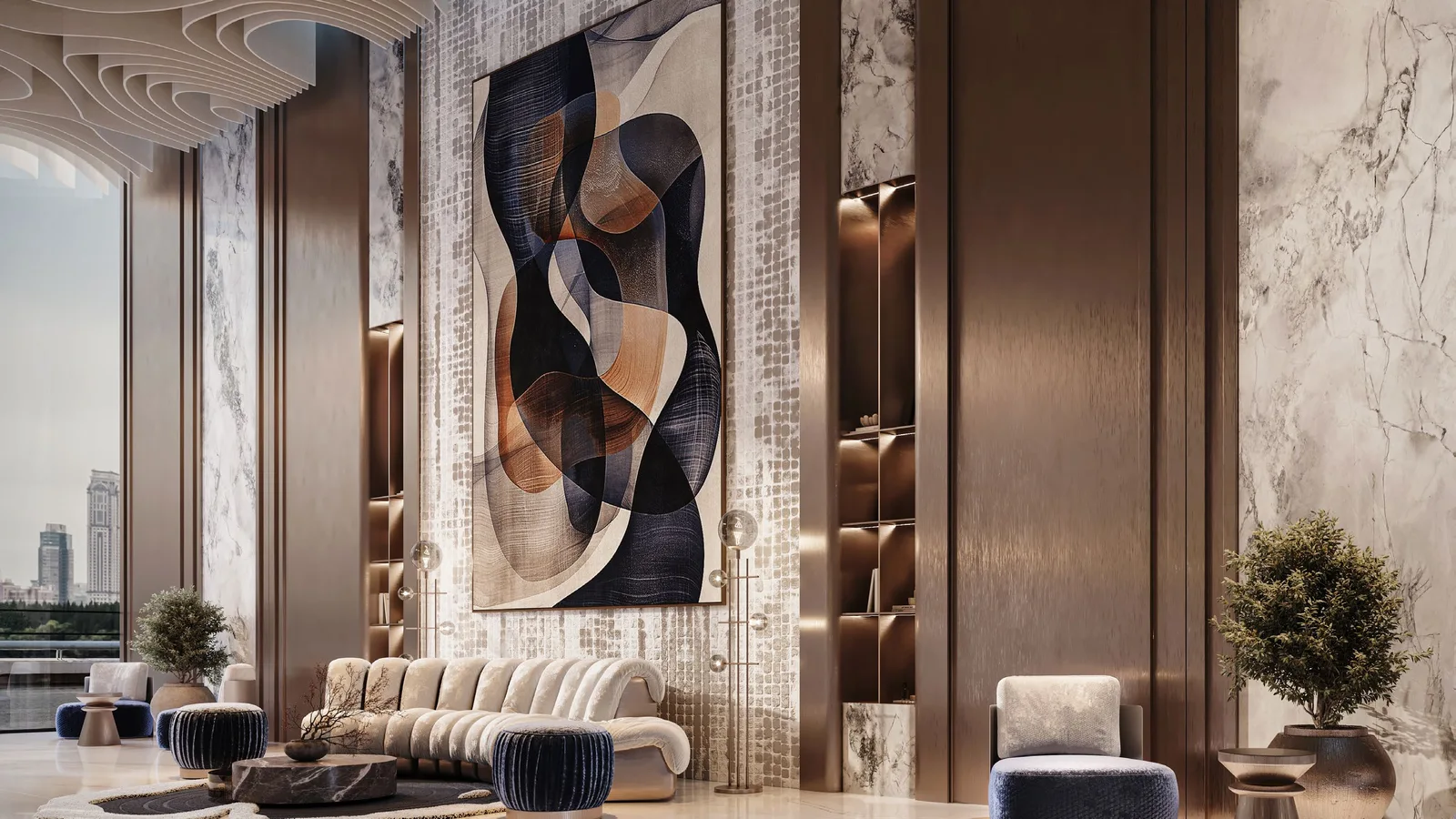Lobby rendering at Samana Imperial Garden.