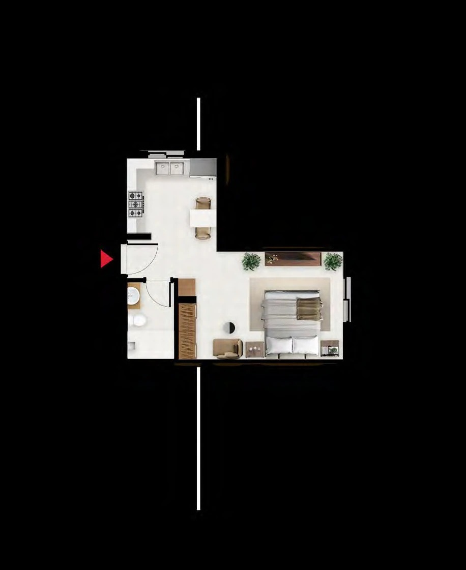Floor plan for Studio - Type C