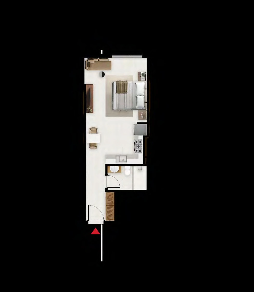 Floor plan for Studio - Type A
