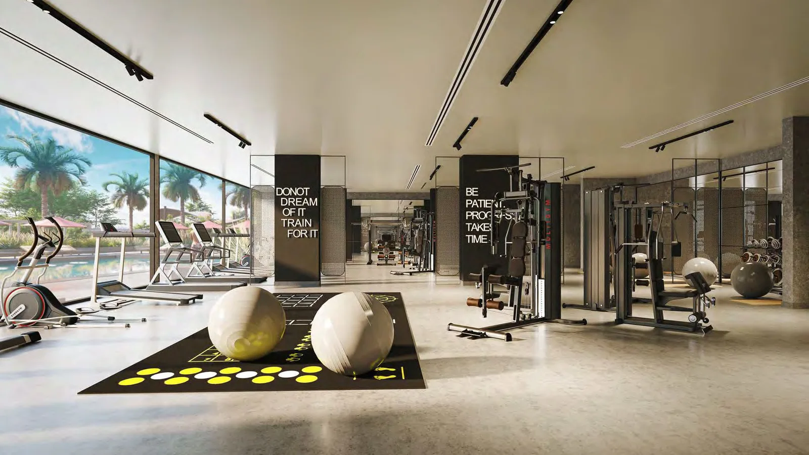 Gym rendering at South Garden E.
