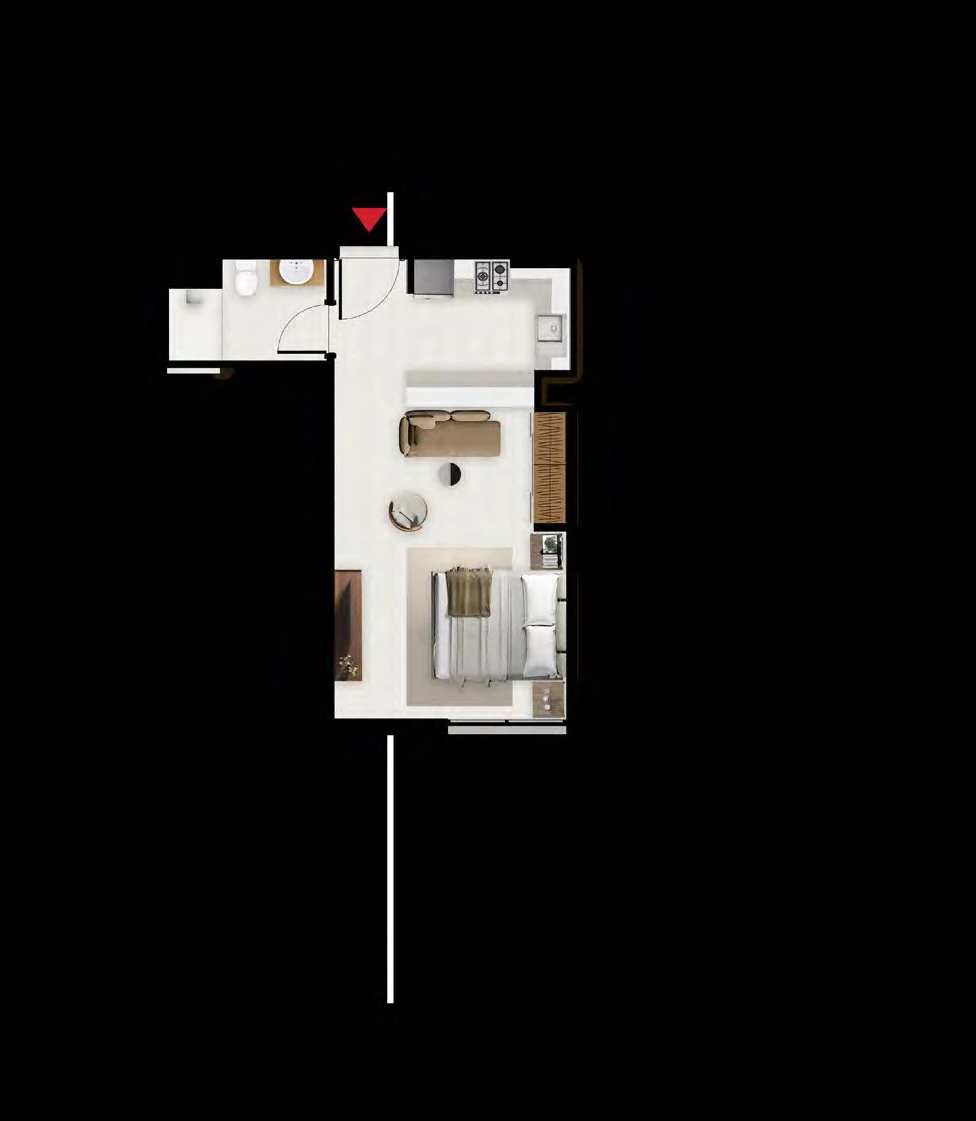 Floor plan for Studio - Type D