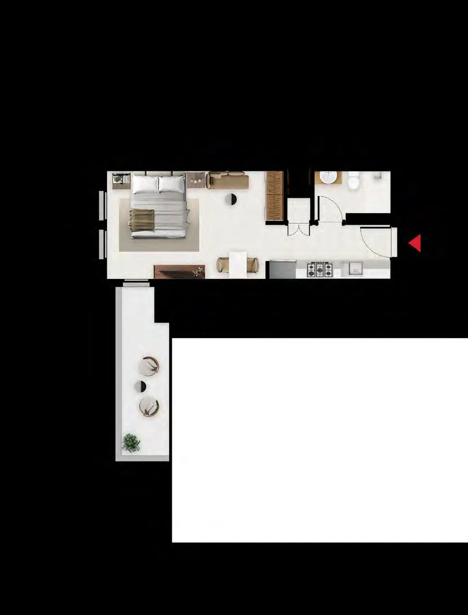 Floor plan for Studio - Type B