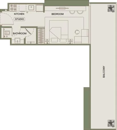 Floor plan for Studio Type 02
