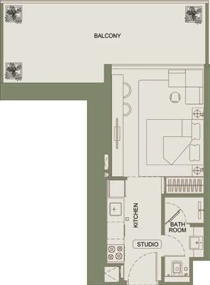 Floor plan for Studio Type 01