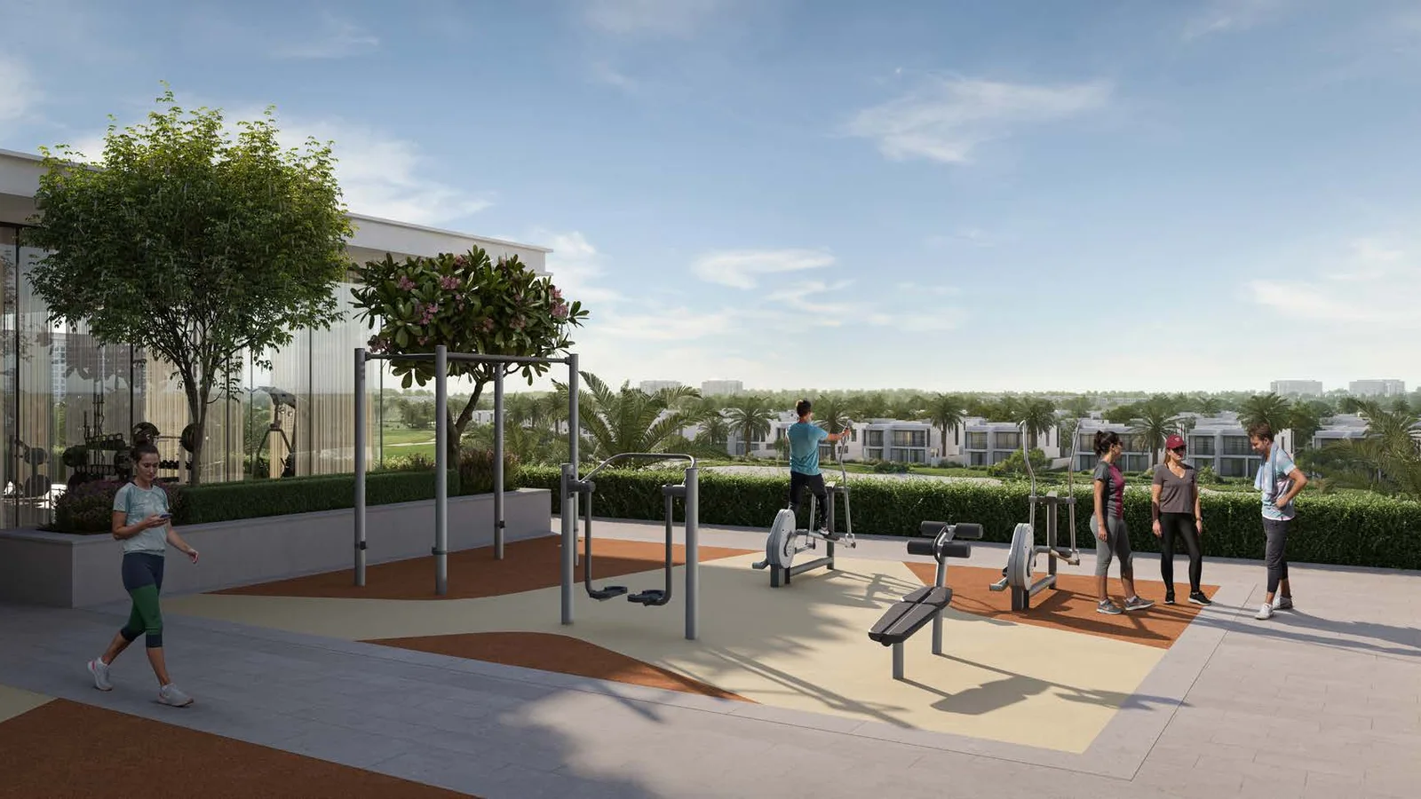 Outdoor gym at Golf Hills 2.