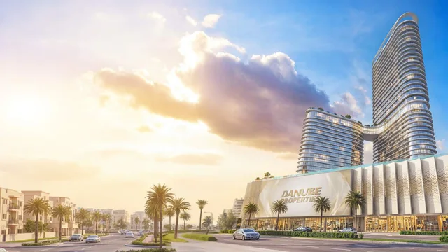 Daytime exterior rendering of Serenz by Danube.