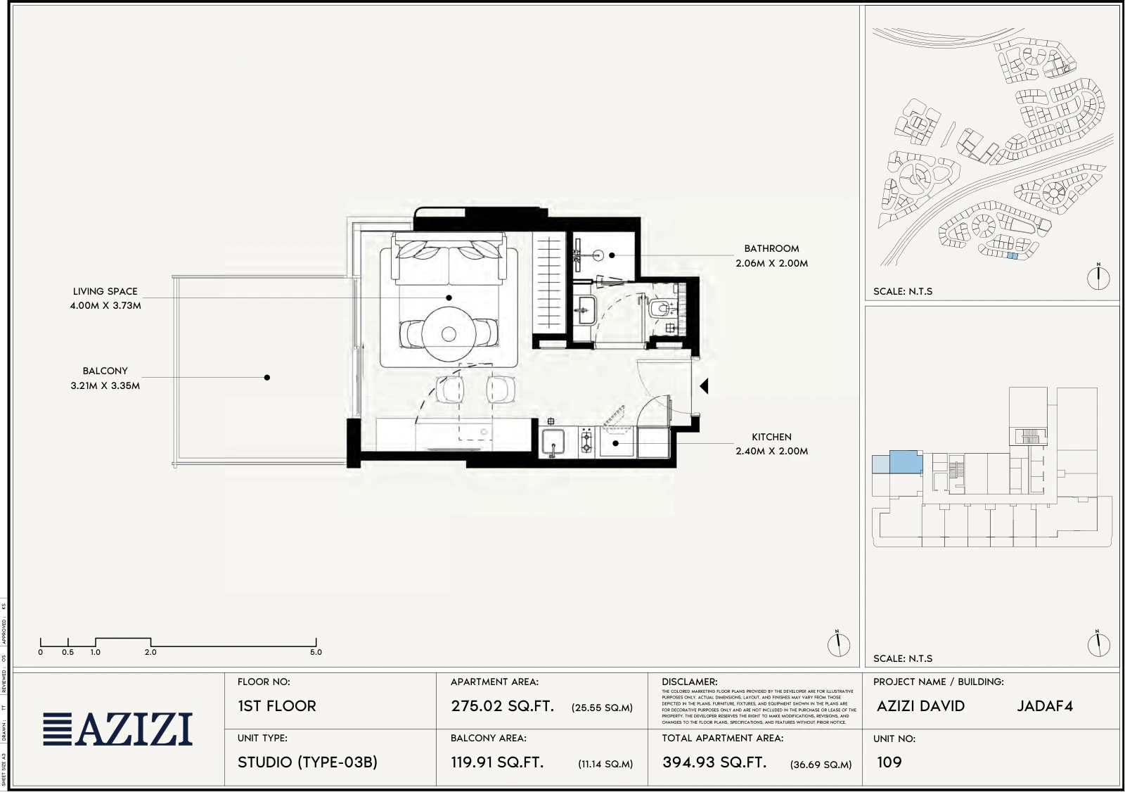 Floor plan for Studio Type 03B