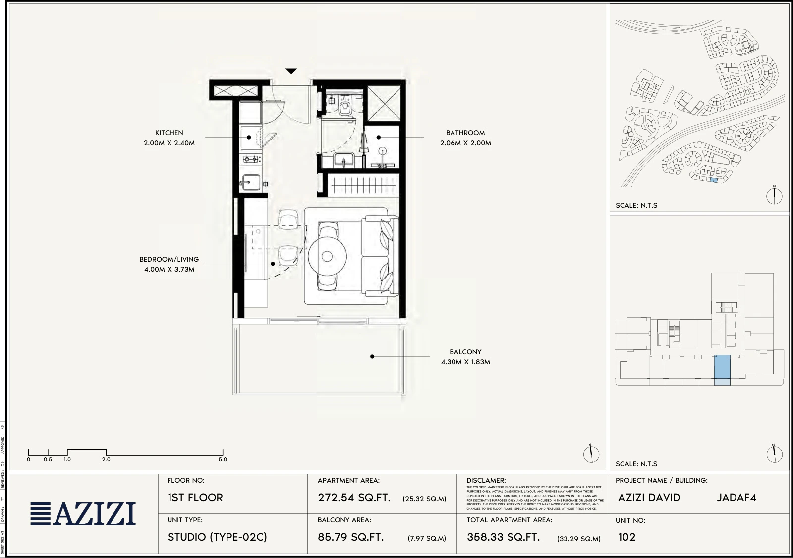 Floor plan for Studio Type 02C