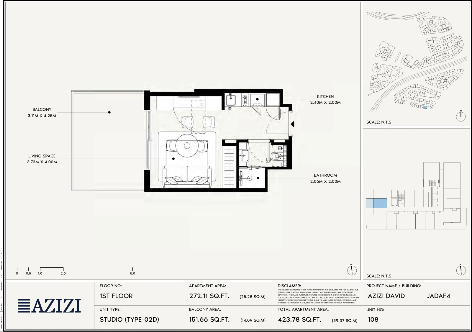 Floor plan for Studio Type 02D