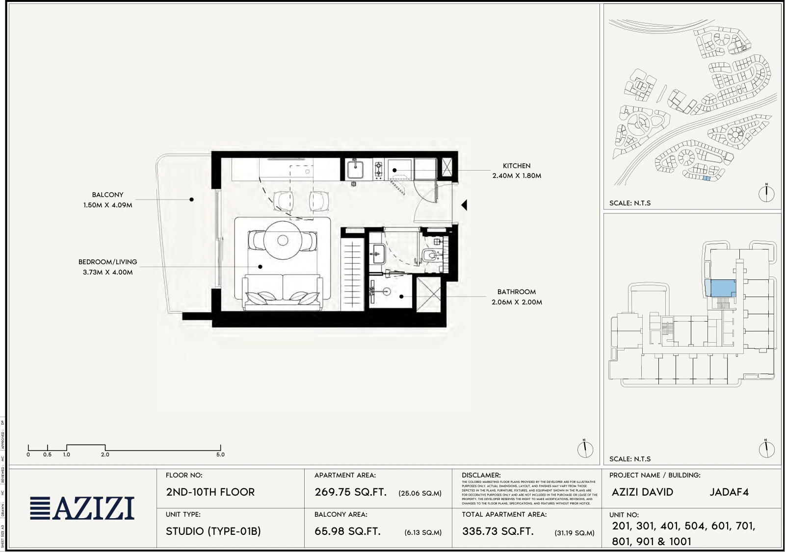 Floor plan for Studio Type 01B