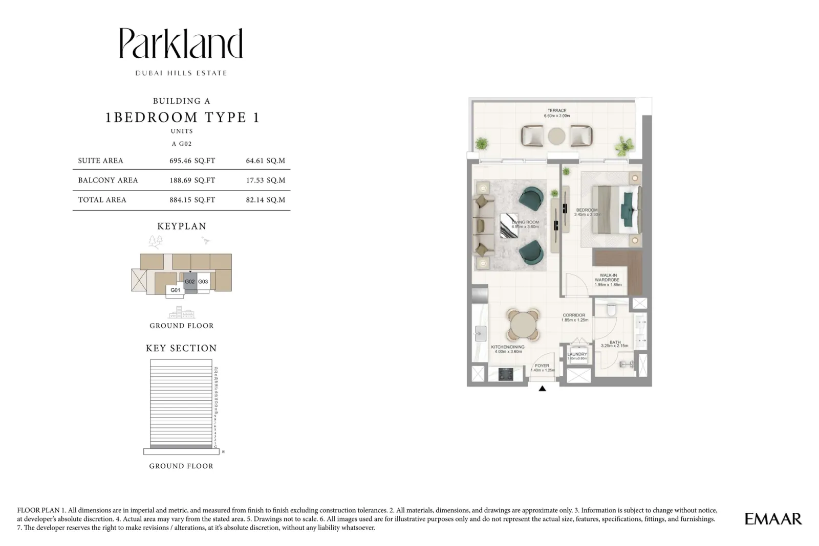 Floor plan for Type 1