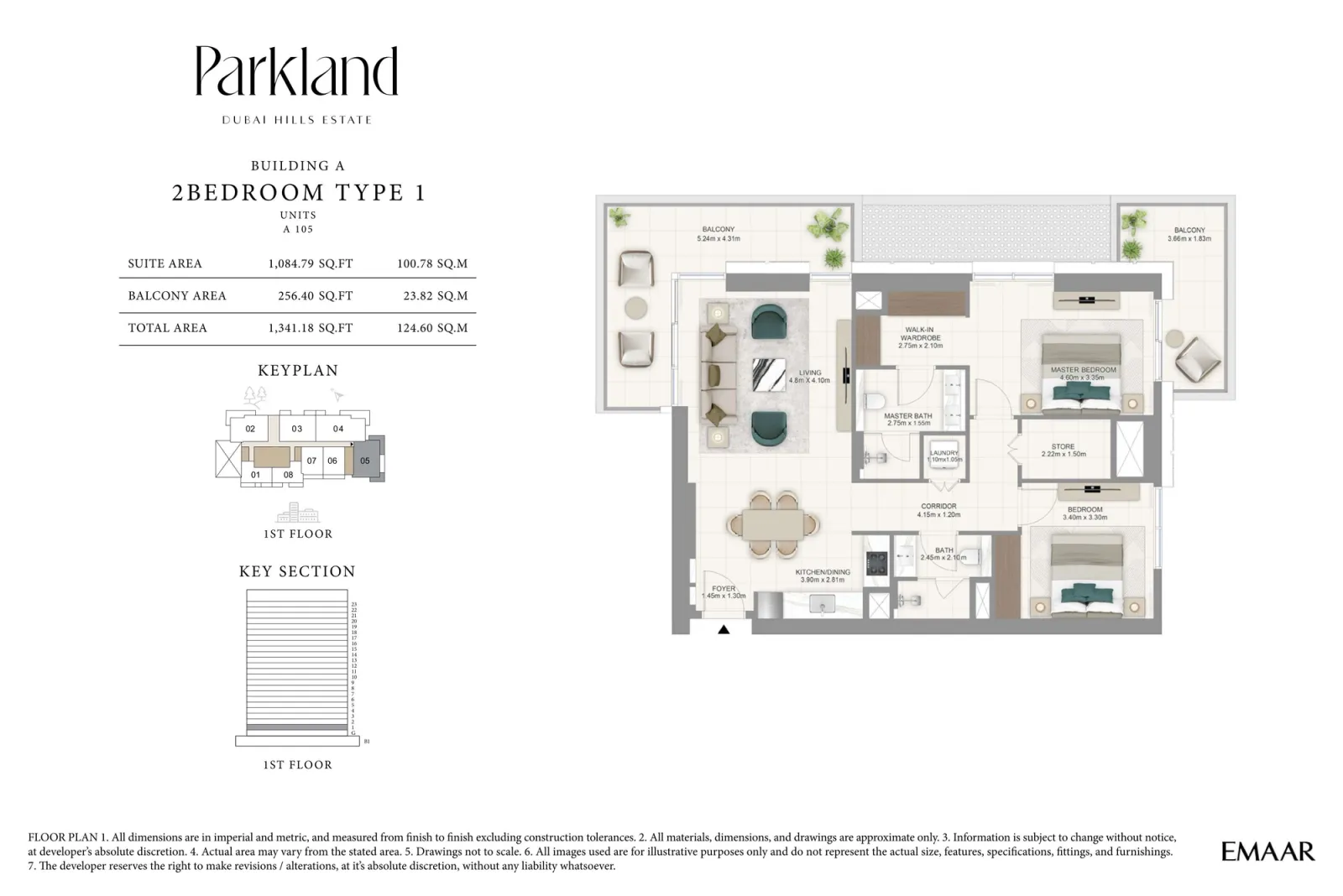 Floor plan for Type 1