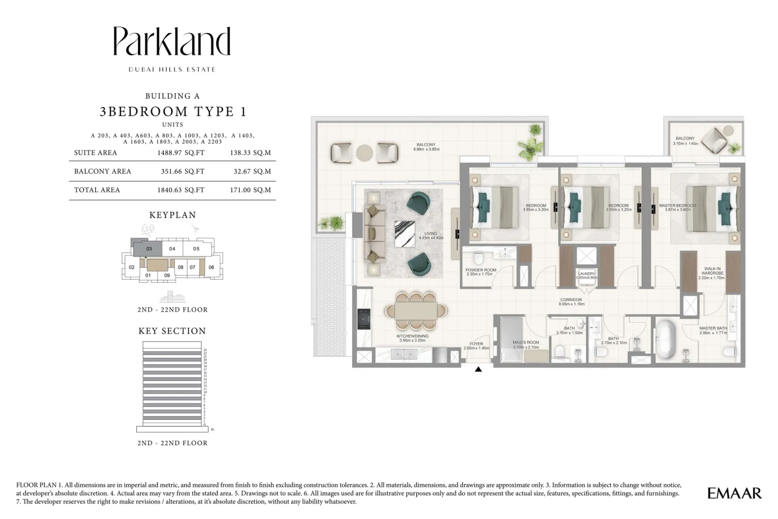 Floor plan for Type 1