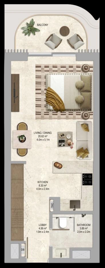 Floor plan for Studio